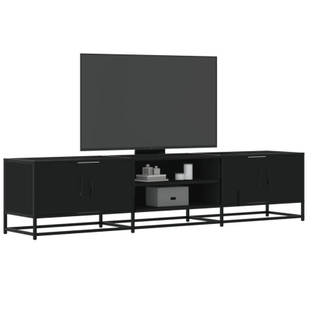 Mueble de TV madera de ingeniería negro 180x35x41 cm en Muebles TV | Comprar online en Foru.es