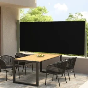 Toldo lateral retráctil de jardín negro 140x300 cm de vidaXL, Sombrillas - Ref: Foro24-317832, Precio: 57,74 €, Descuento: %