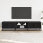 Mueble de TV madera de ingeniería negro 180x35x41 cm en Muebles TV | Comprar online en Foru.es