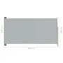 Toldo lateral retráctil de jardín gris160x300 cm de vidaXL, Sombrillas - Ref: Foro24-317840, Precio: 69,30 €, Descuento: %
