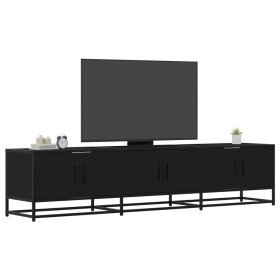 Mueble de TV madera de ingeniería negro 180x35x41 cm en Muebles TV | Comprar online en Foru.es