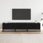 Mueble de TV madera de ingeniería negro 180x35x41 cm en Muebles TV | Comprar online en Foru.es