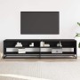 Mueble de TV madera de ingeniería negro 180,5x40x46 cm en Muebles TV | Comprar online en Foru.es