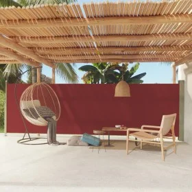 Toldo lateral retráctil de jardín rojo 160x600 cm de vidaXL, Sombrillas - Ref: Foro24-317961, Precio: 102,05 €, Descuento: %