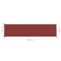 Toldo lateral retráctil de jardín rojo 160x600 cm de vidaXL, Sombrillas - Ref: Foro24-317961, Precio: 93,58 €, Descuento: %