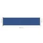 Toldo lateral retráctil para patio azul 140x600 cm de vidaXL, Sombrillas - Ref: Foro24-317954, Precio: 77,11 €, Descuento: %