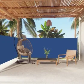 Toldo lateral retráctil azul 140x600 cm de vidaXL, Sombrillas - Ref: Foro24-317992, Precio: 87,30 €, Descuento: %