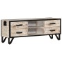 Mueble de TV de madera maciza de acacia 110x30x41 cm en Muebles TV | Comprar online en Foru.es