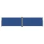 Toldo lateral retráctil azul 140x600 cm de vidaXL, Sombrillas - Ref: Foro24-317992, Precio: 87,30 €, Descuento: %