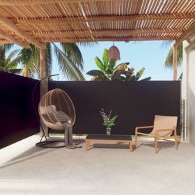 Toldo lateral retráctil negro 160x600 cm de vidaXL, Sombrillas - Ref: Foro24-317994, Precio: 116,01 €, Descuento: %