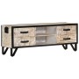 Mueble de TV de madera maciza de acacia 110x30x41 cm en Muebles TV | Comprar online en Foru.es