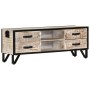 Mueble de TV de madera maciza de acacia 110x30x41 cm en Muebles TV | Comprar online en Foru.es