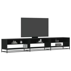 Mueble de TV madera de ingeniería negro 270x40x46 cm en Muebles TV | Comprar online en Foru.es