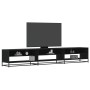 Mueble de TV madera de ingeniería negro 270x40x46 cm en Muebles TV | Comprar online en Foru.es