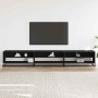 Mueble de TV madera de ingeniería negro 270x40x46 cm en Muebles TV | Comprar online en Foru.es