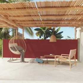 Toldo lateral retráctil para patio rojo 140x600 cm de vidaXL, Sombrillas - Ref: Foro24-317955, Precio: 80,02 €, Descuento: %