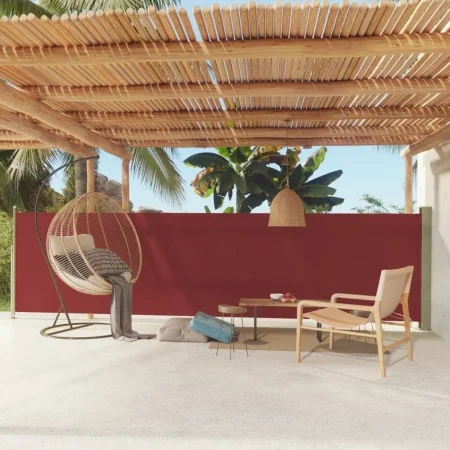 Toldo lateral retráctil para patio rojo 140x600 cm de vidaXL, Sombrillas - Ref: Foro24-317955, Precio: 80,02 €, Descuento: %