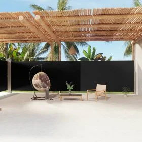Toldo lateral retráctil negro 200x1200 cm de vidaXL, Sombrillas - Ref: Foro24-318078, Precio: 133,34 €, Descuento: %