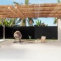 Toldo lateral retráctil negro 200x1200 cm de vidaXL, Sombrillas - Ref: Foro24-318078, Precio: 135,07 €, Descuento: %