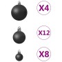 Juego de bolas de Navidad 100 piezas negro en Decoración Festiva y Estacional | Comprar online en Foru.es