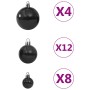 Juego de bolas de Navidad 100 piezas negro en Decoración Festiva y Estacional | Comprar online en Foru.es
