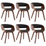 Sillas de comedor 6 uds madera curvada gris y tela en Sillas de comedor | Comprar online en Foru.es