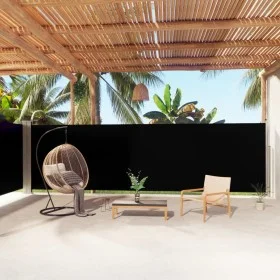 Toldo lateral retráctil negro 180x1000 cm de vidaXL, Sombrillas - Ref: Foro24-318036, Precio: 83,22 €, Descuento: %