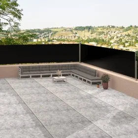 Toldo lateral retráctil negro 117x1200 cm de vidaXL, Sombrillas - Ref: Foro24-318054, Precio: 71,43 €, Descuento: %
