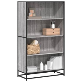 Estantería de madera de ingeniería gris Sonoma 80,5x35x139 cm en Librerías y estanterías | Comprar online en Foru.es