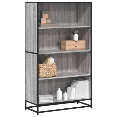 Estantería de madera de ingeniería gris Sonoma 80,5x35x139 cm en Librerías y estanterías | Comprar online en Foru.es