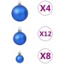 Juego de bolas de Navidad 100 piezas azul en Decoración Festiva y Estacional | Comprar online en Foru.es