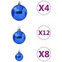 Juego de bolas de Navidad 100 piezas azul en Decoración Festiva y Estacional | Comprar online en Foru.es