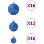 Juego de bolas de Navidad 100 piezas azul en Decoración Festiva y Estacional | Comprar online en Foru.es