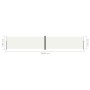 Toldo lateral retráctil crema 180x1000 cm de vidaXL, Sombrillas - Ref: Foro24-318037, Precio: 113,81 €, Descuento: %