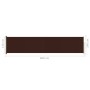 Toldo lateral retráctil para patio marrón 140x600 cm de vidaXL, Sombrillas - Ref: Foro24-317957, Precio: 88,80 €, Descuento: %