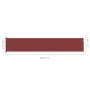 Toldo lateral retráctil de jardín rojo 117x600 cm de vidaXL, Sombrillas - Ref: Foro24-317949, Precio: 90,85 €, Descuento: %