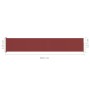 Toldo lateral retráctil de jardín rojo 117x600 cm de vidaXL, Sombrillas - Ref: Foro24-317949, Precio: 92,69 €, Descuento: %