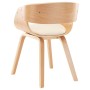 Sillas de comedor 2 uds madera curvada y cuero sintético crema en Sillas de comedor | Comprar online en Foru.es