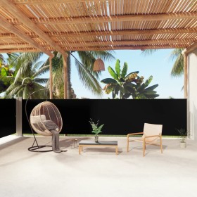 Toldo lateral retráctil negro 140x1000 cm de vidaXL, Sombrillas - Ref: Foro24-318024, Precio: 111,05 €, Descuento: %