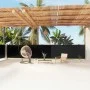 Toldo lateral retráctil negro 140x1200 cm de vidaXL, Sombrillas - Ref: Foro24-318060, Precio: 110,69 €, Descuento: %