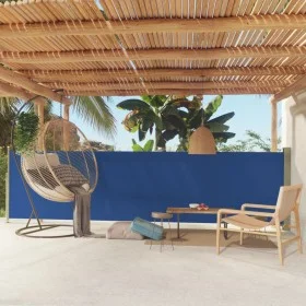 Toldo lateral retráctil para patio azul 140x500 cm de vidaXL, Sombrillas - Ref: Foro24-317918, Precio: 76,57 €, Descuento: %