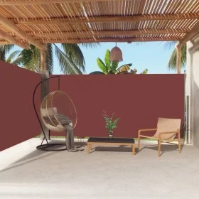 Toldo lateral retráctil marrón 180x600 cm de vidaXL, Sombrillas - Ref: Foro24-318003, Precio: 73,69 €, Descuento: %