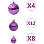 Juego de bolas de Navidad 100 piezas morado en Decoración Festiva y Estacional | Comprar online en Foru.es