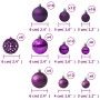 Juego de bolas de Navidad 100 piezas morado en Decoración Festiva y Estacional | Comprar online en Foru.es