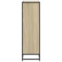 Estantería madera y metal roble Sonoma 97,5x33x107,5 cm en Librerías y estanterías | Comprar online en Foru.es