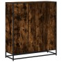 Estantería madera y metal roble ahumado 97,5x33x107,5 cm en Librerías y estanterías | Comprar online en Foru.es