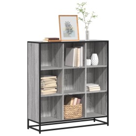 Estantería madera y metal gris Sonoma 97,5x33x107,5 cm en Librerías y estanterías | Comprar online en Foru.es