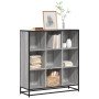 Estantería madera y metal gris Sonoma 97,5x33x107,5 cm en Librerías y estanterías | Comprar online en Foru.es