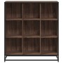 Estantería de madera y metal marrón roble 97,5x33x107,5 cm en Librerías y estanterías | Comprar online en Foru.es