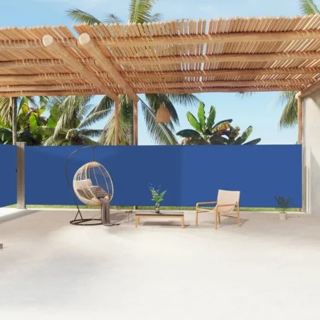 Toldo lateral retráctil azul 180x1200 cm de vidaXL, Sombrillas - Ref: Foro24-318076, Precio: 122,65 €, Descuento: %